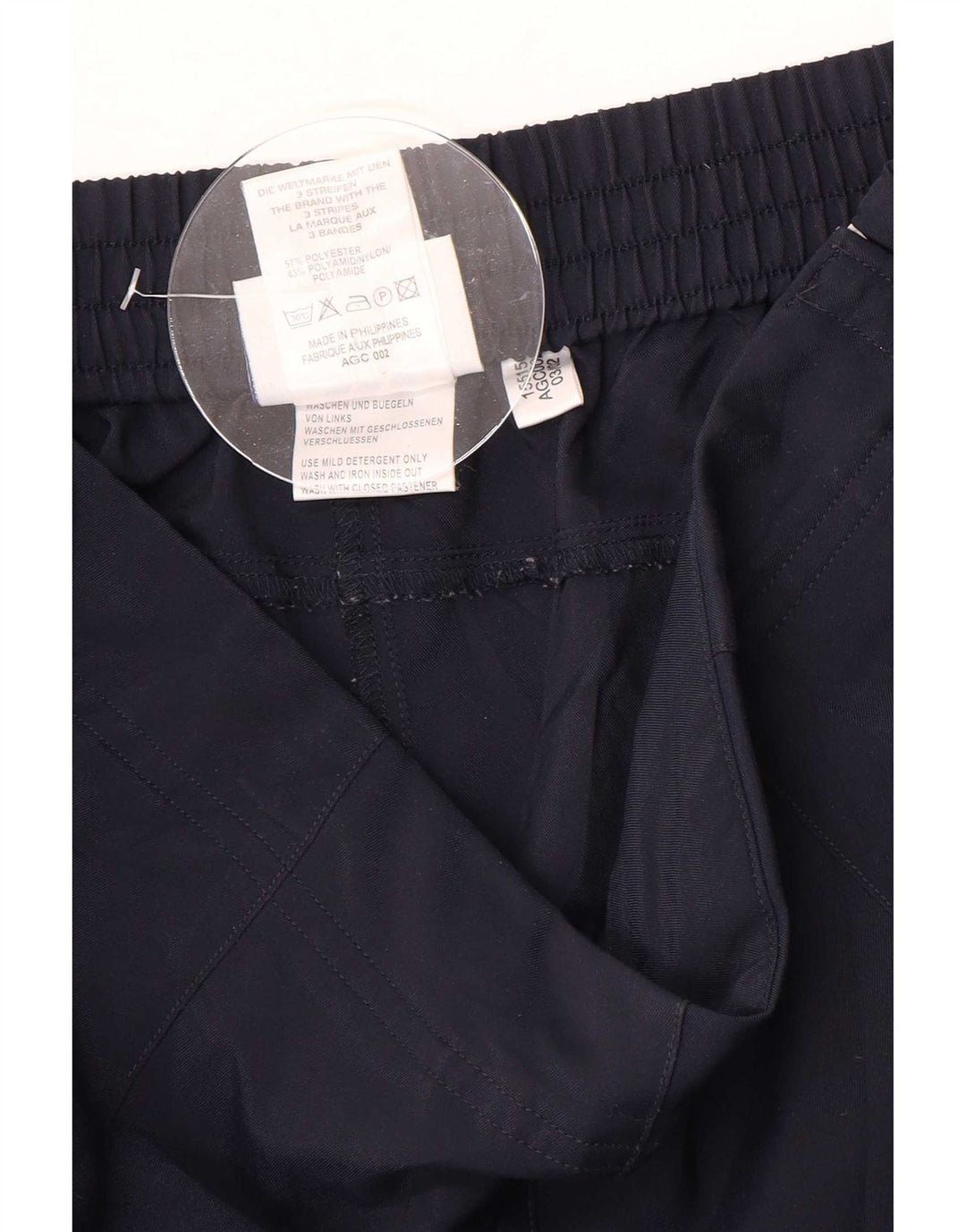 Pantaloni Capri da donna Adidas UK 14 Medium W30 L21 Poliestere blu navy