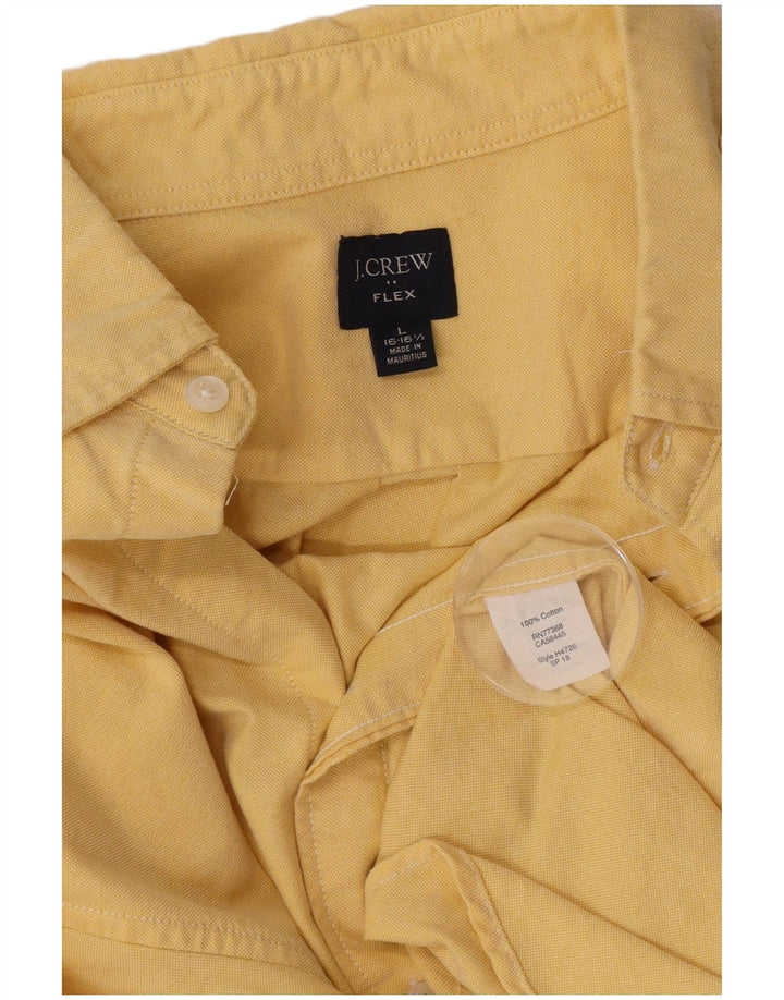 Camicia da uomo J. Crew taglia 16 1/2 grande cotone giallo