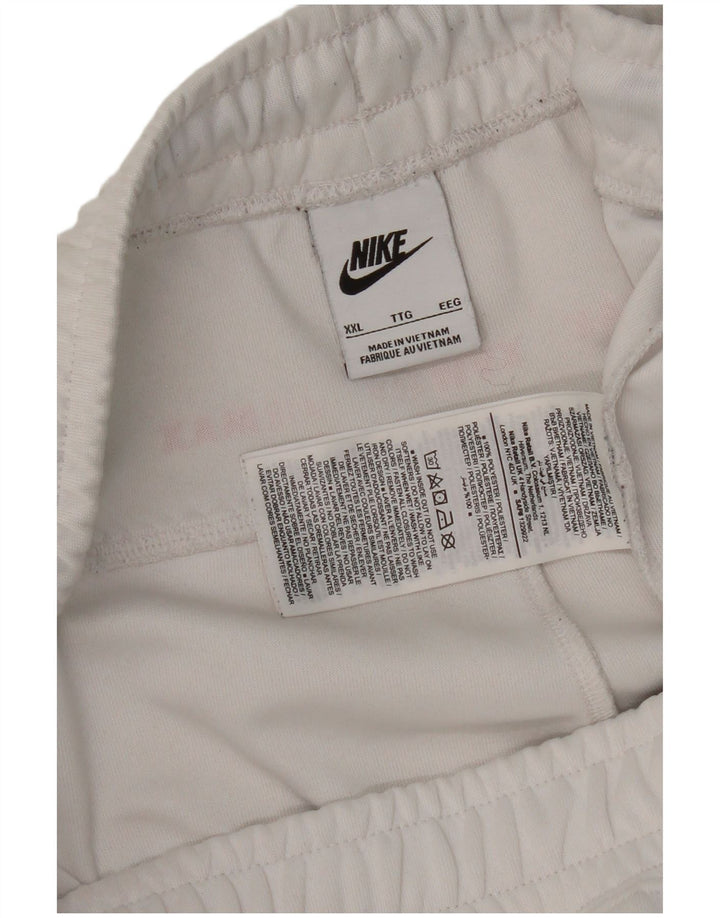 Pantaloncini sportivi da uomo Nike 2XL poliestere bianco