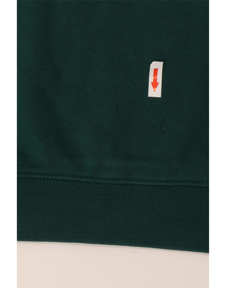 Maglione con cappuccio grafico da uomo Champion in cotone verde medio