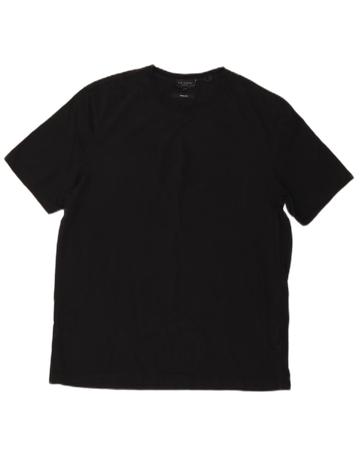 T-shirt regolare da uomo Ted Baker taglia 3 media cotone nero