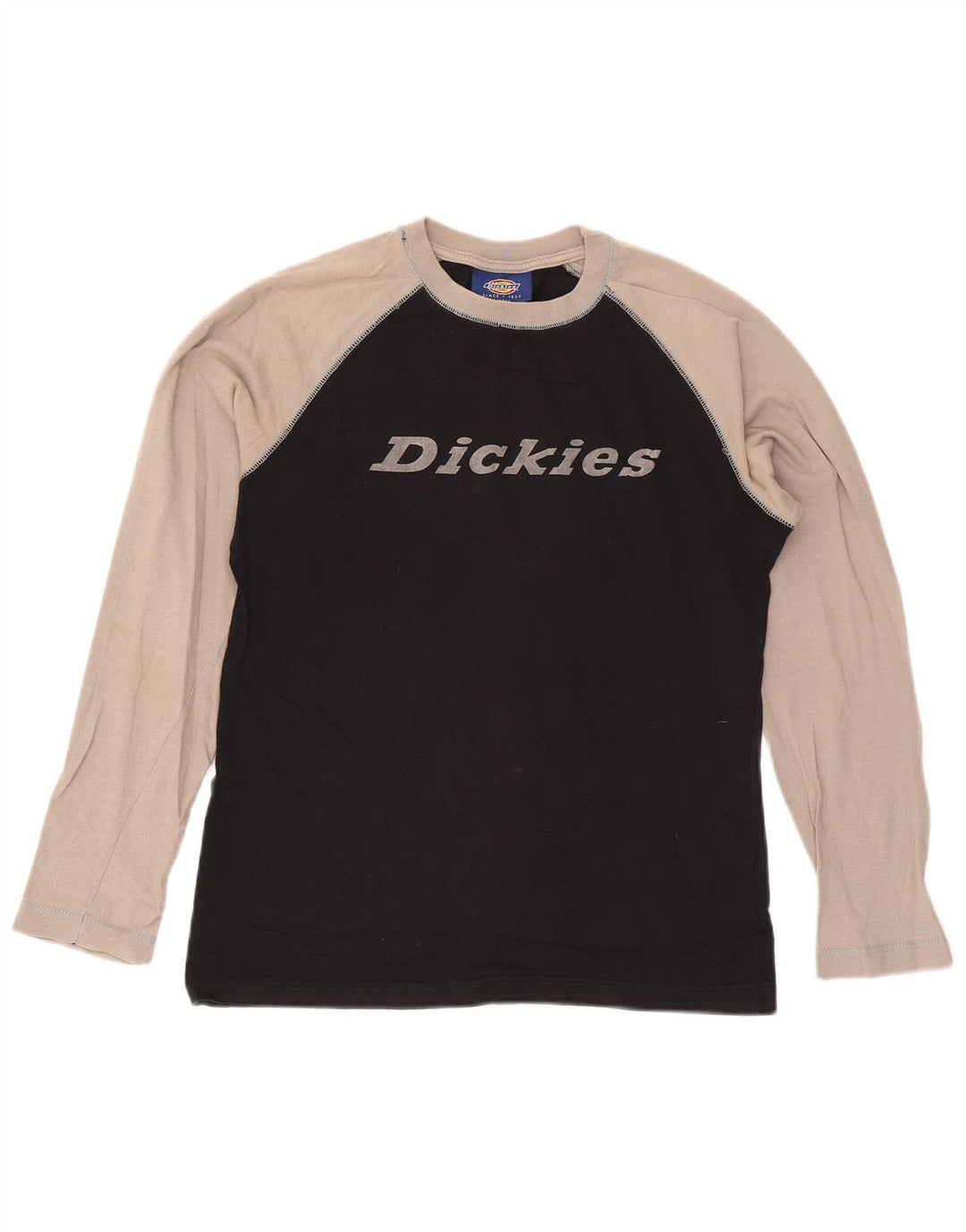 Dickies Top grafico da uomo a maniche lunghe piccolo in cotone color block nero