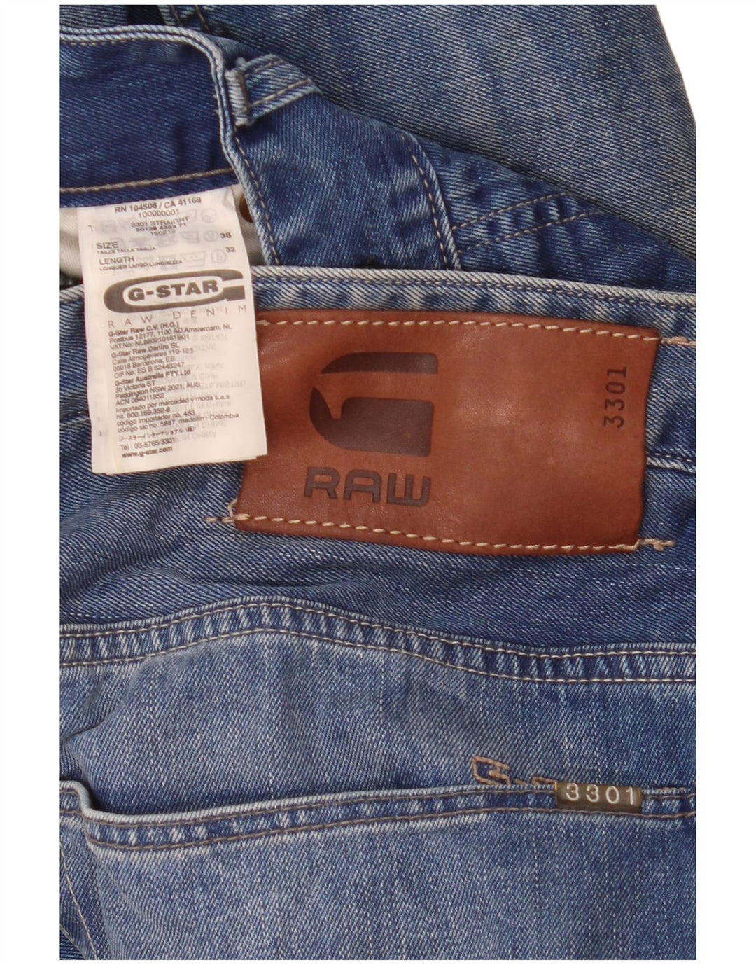 Jeans slim da uomo G-Star W38 L32 cotone blu
