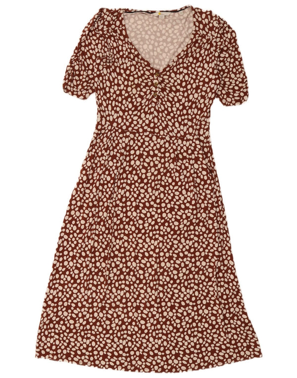 Abito lungo da donna Boden UK 12 Marrone medio maculato