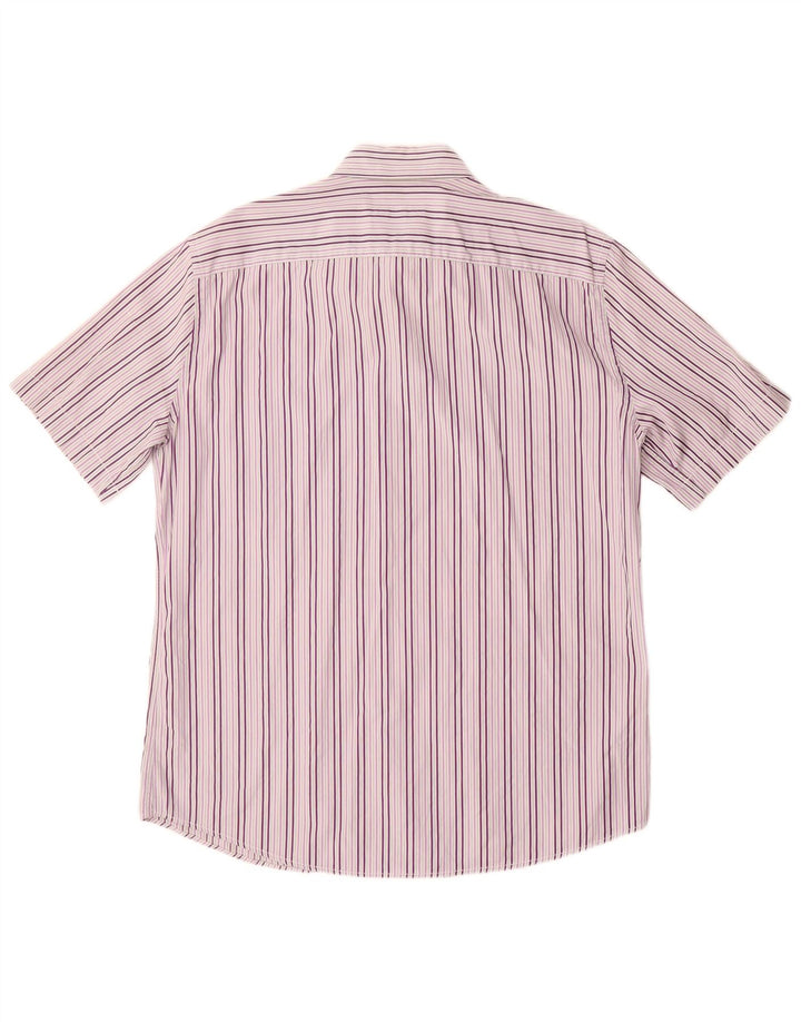 Camicia Trussardi Uomo Manica Corta Taglia 42 Large Viola a Righe