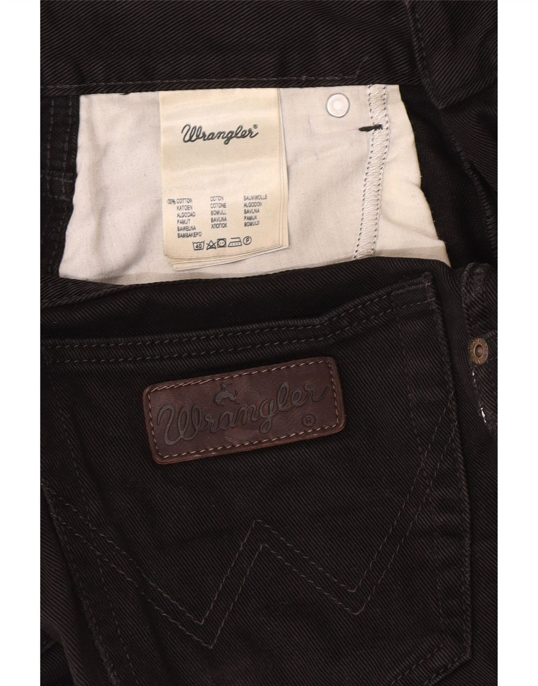 Jeans dritti da uomo Wrangler Texas W30 L32 cotone nero