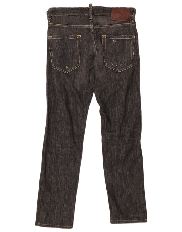 Jeans dritti da uomo Dsquared2 IT 44 XS W32 L30 Cotone grigio