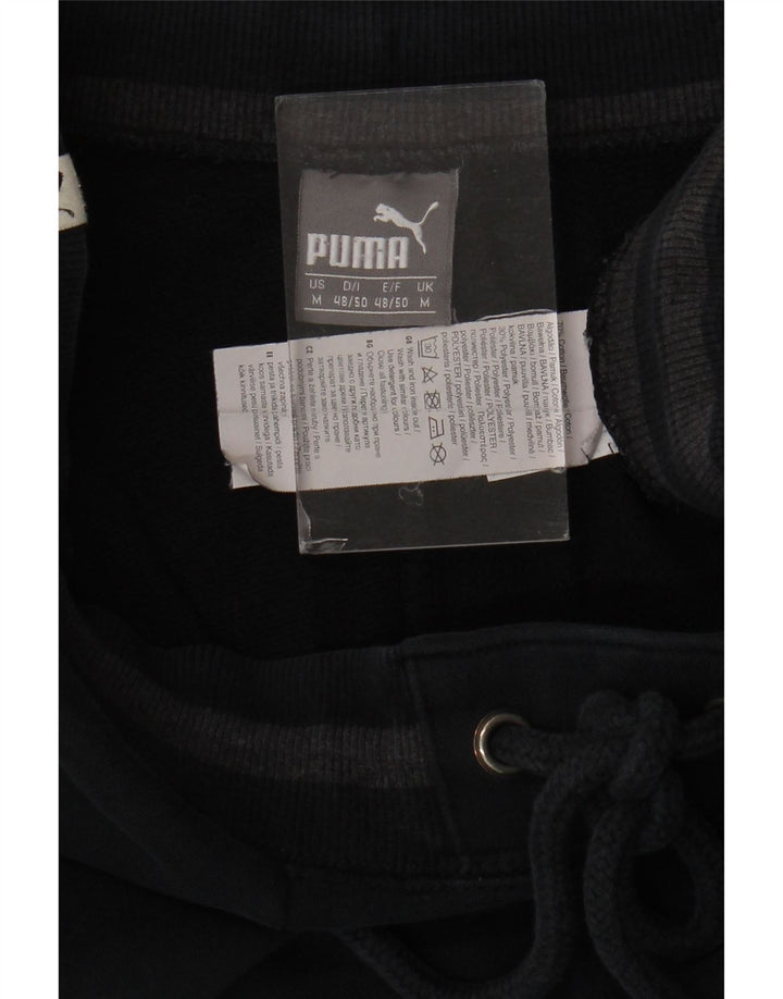 Pantaloni da tuta grafica da uomo Puma Joggers medi in cotone blu navy
