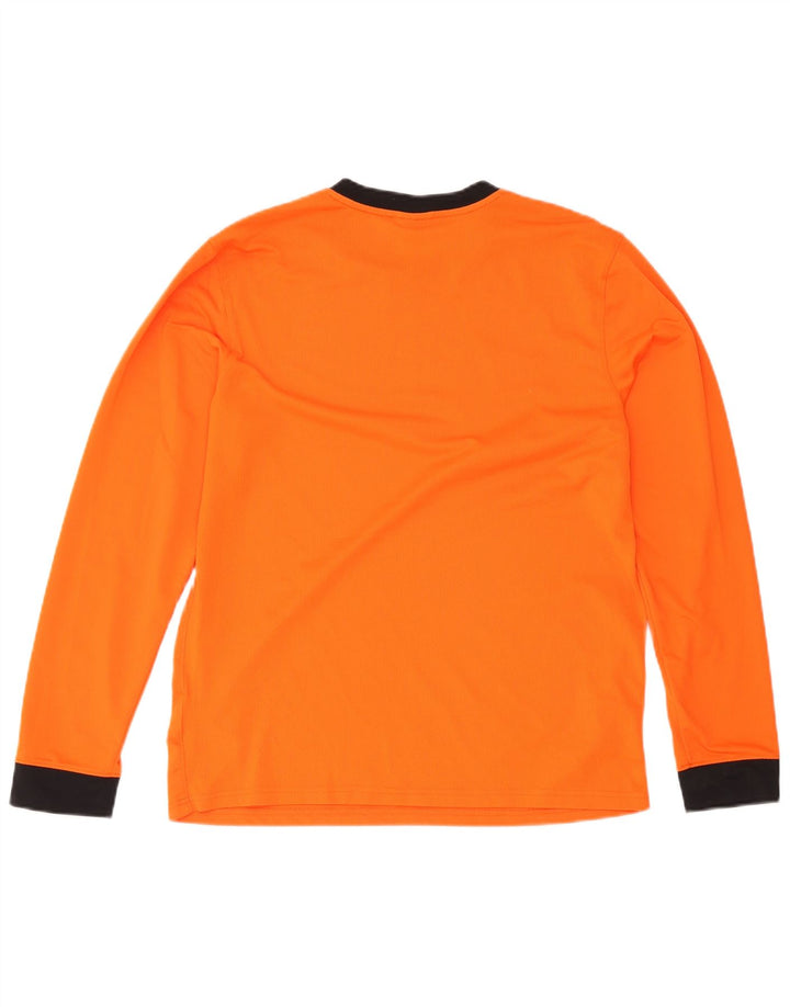 Maglia Nike Dri Fit da uomo a maniche lunghe, grande, in poliestere color block arancione