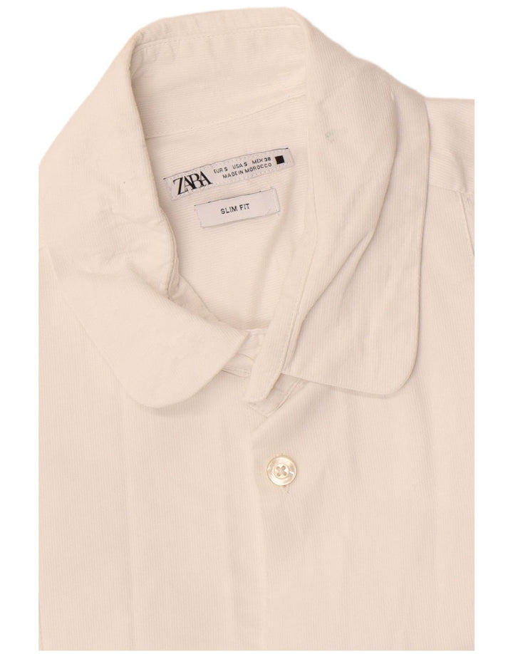 Camicia slim fit da uomo Zara piccola bianca