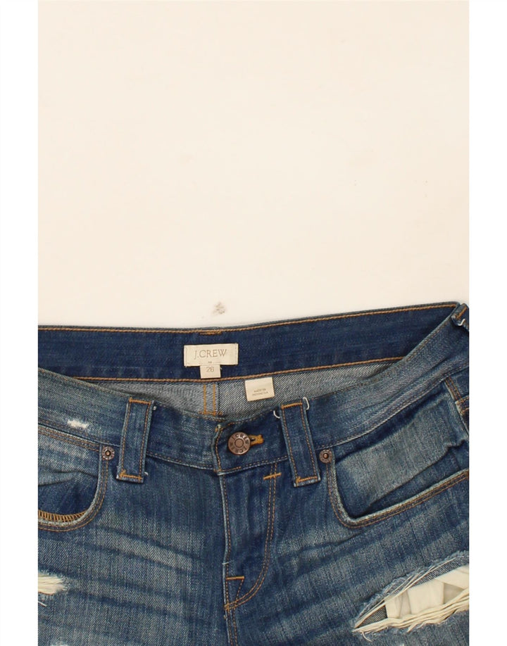 J. CREW Womens Distressed Denim Shorts W26 Small Blue Cotton Vintage J. Crew and Second-Hand J. Crew from Messina Hembry 