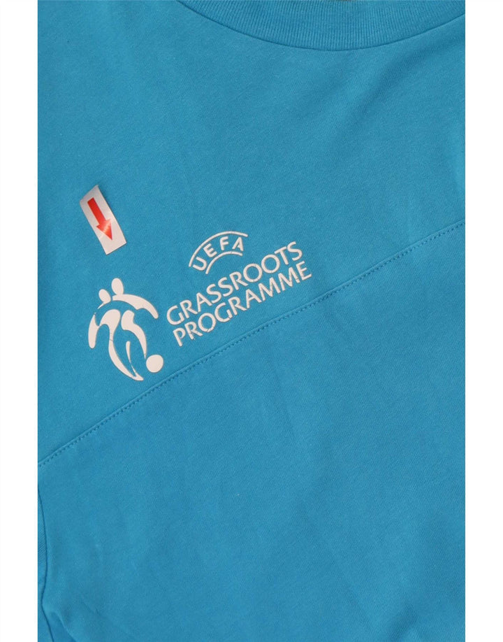 Maglietta grafica Adidas da uomo del programma UEFA Grassroots, blu medio