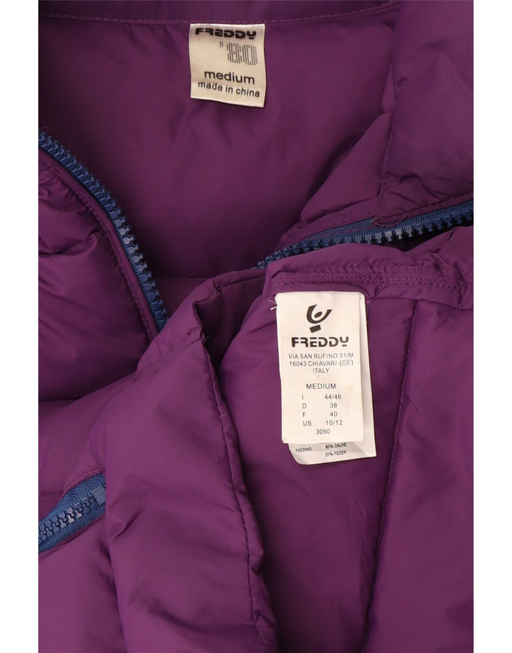 Giacca imbottita grafica da donna Freddy UK 12 nylon viola medio