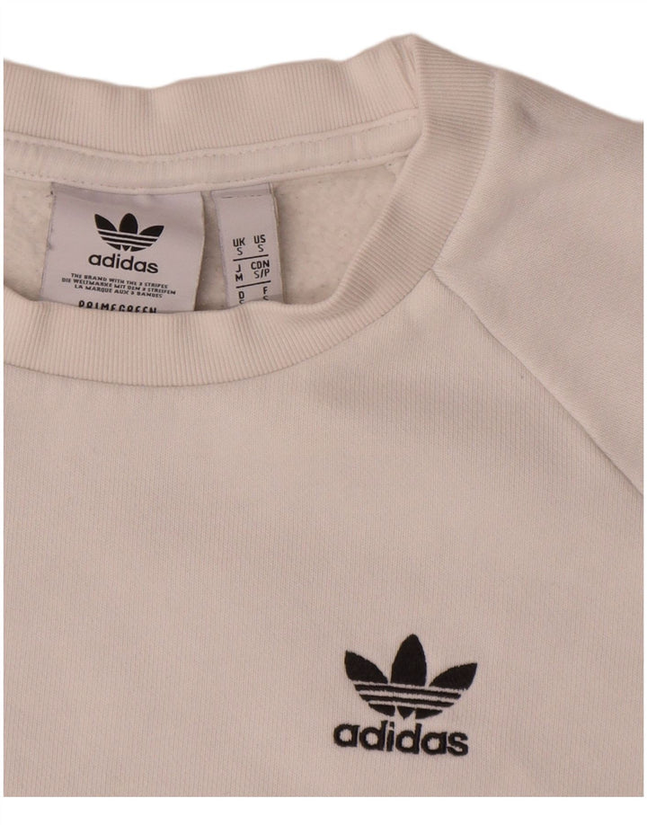 Felpa Adidas Uomo Maglione Piccolo Cotone Bianco
