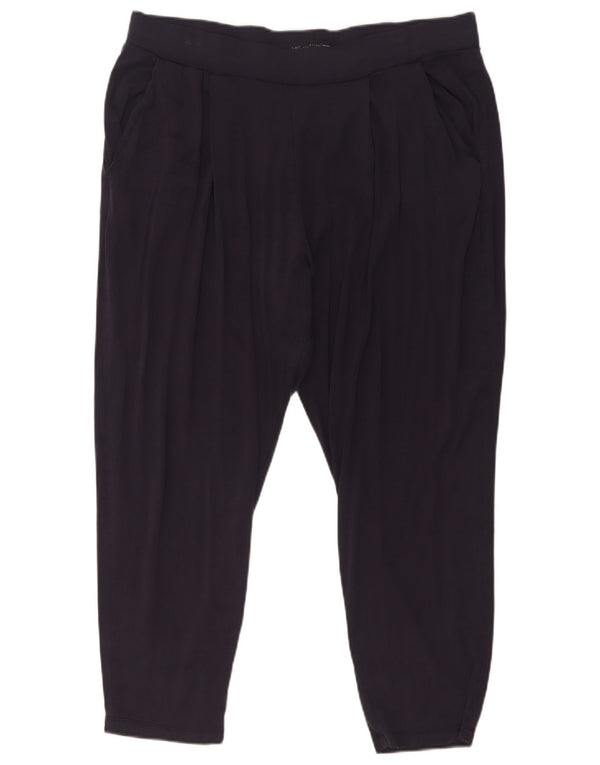 Pantaloni corti affusolati Marks & Spencer da donna UK 18 XL W34 L25 Blu navy