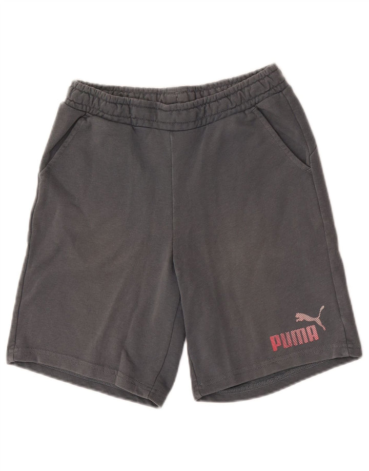 Pantaloncini sportivi grafici Puma da ragazzo 11-12 anni Grigi