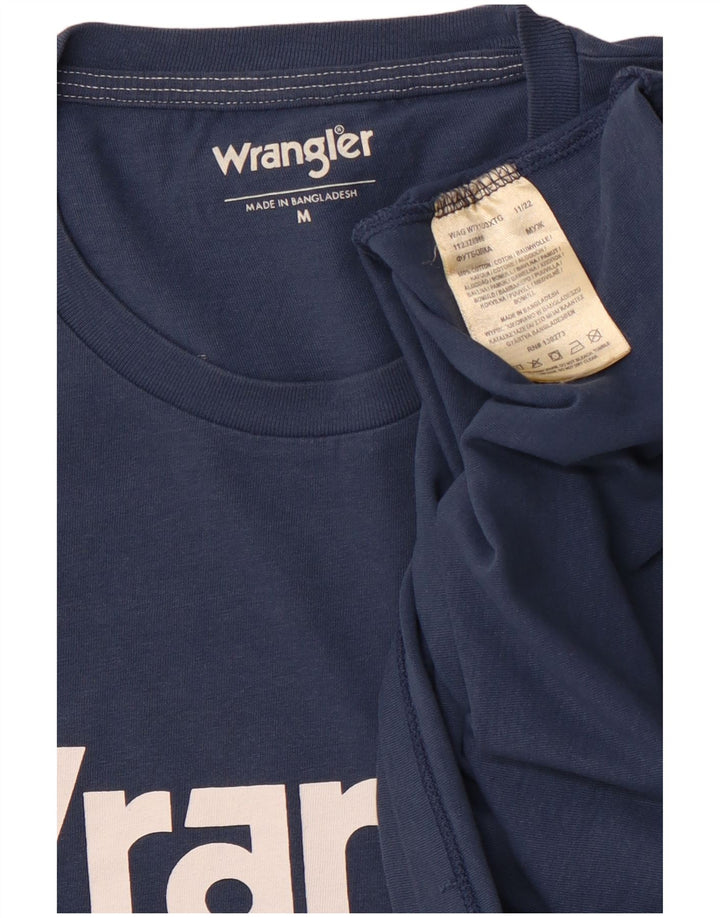 T-shirt grafica da uomo WRANGLER Top in cotone blu navy medio