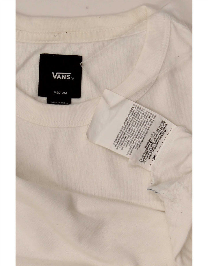 T-shirt grafica da uomo Vans Top in cotone color block bianco medio