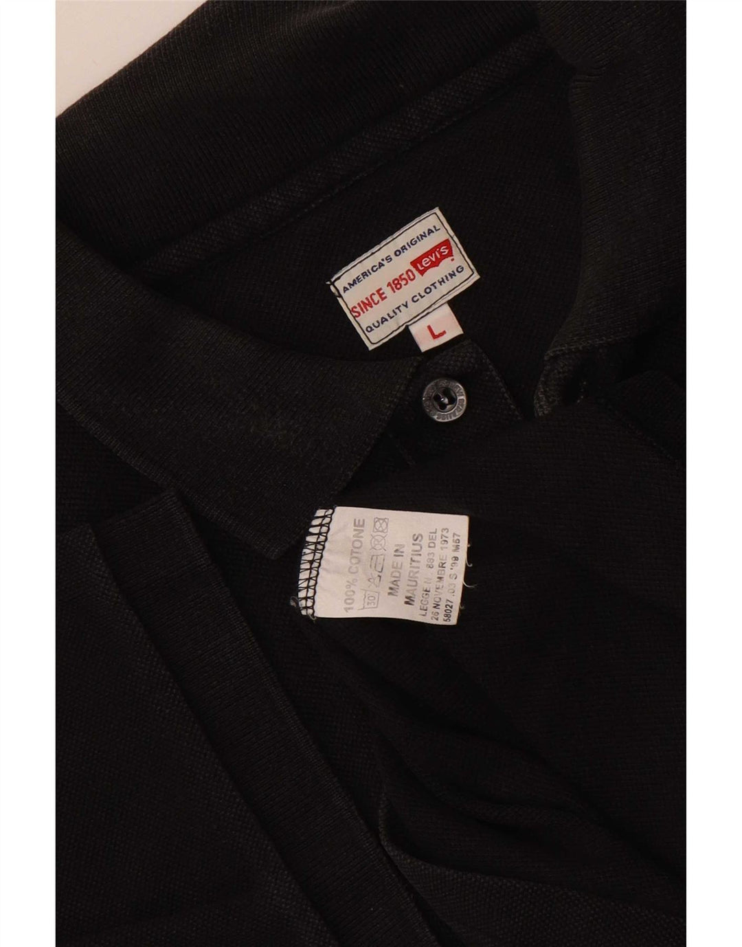 Polo Levi's da uomo grande in cotone nero