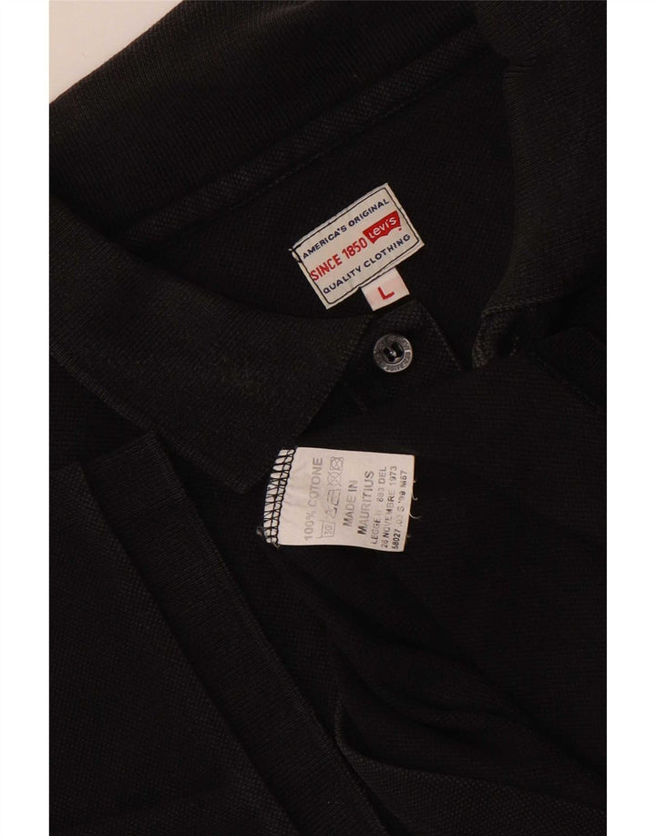 Polo Levi's da uomo grande in cotone nero