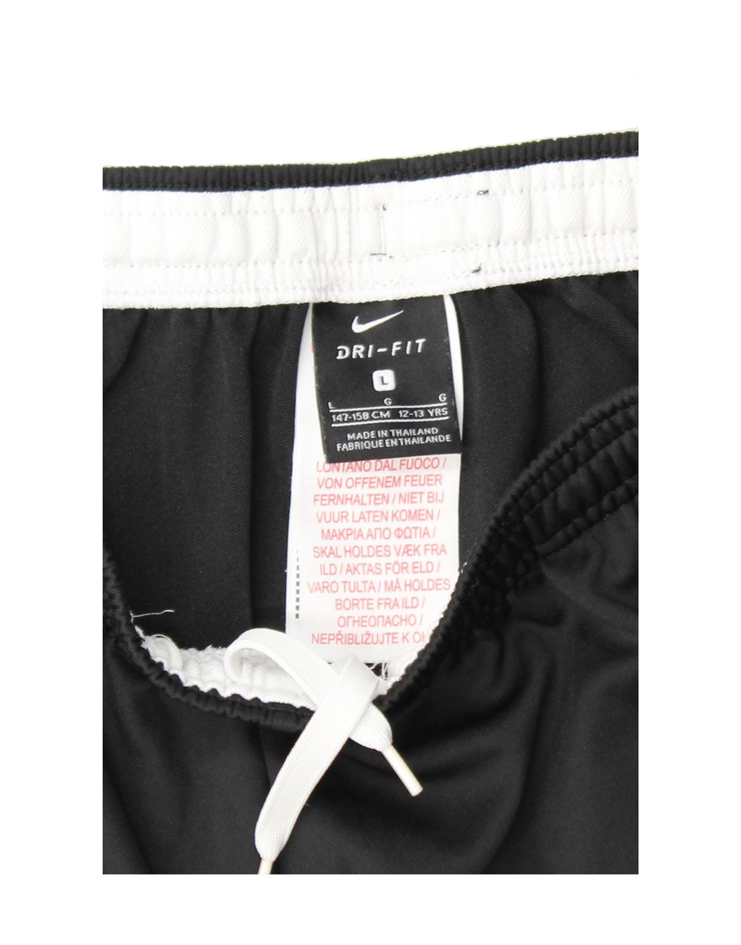 NIKE Boys Tracksuit Trousers 12-13 Years Large Black Polyester Vintage Nike and Second-Hand Nike from Messina Hembry 
