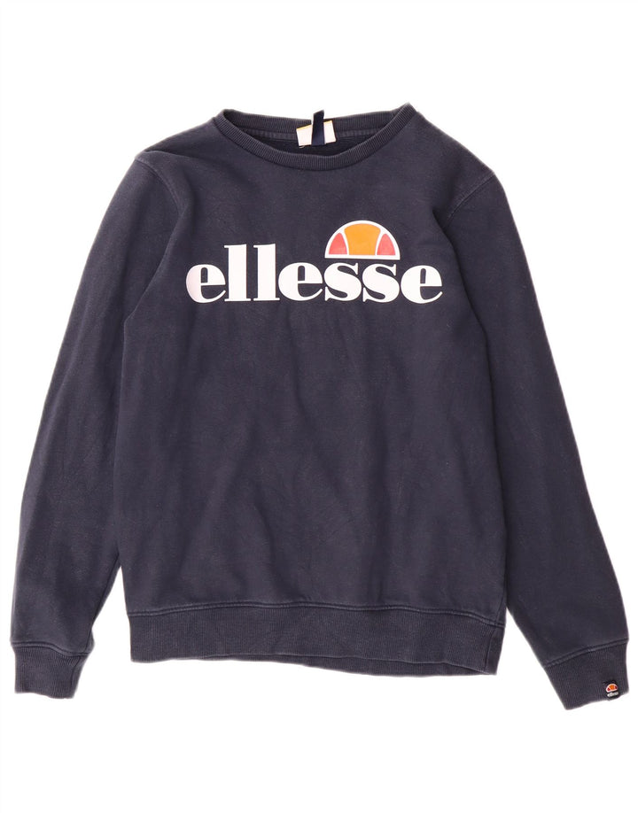 Felpa grafica per ragazzi Ellesse, 12-13 anni, in cotone blu navy