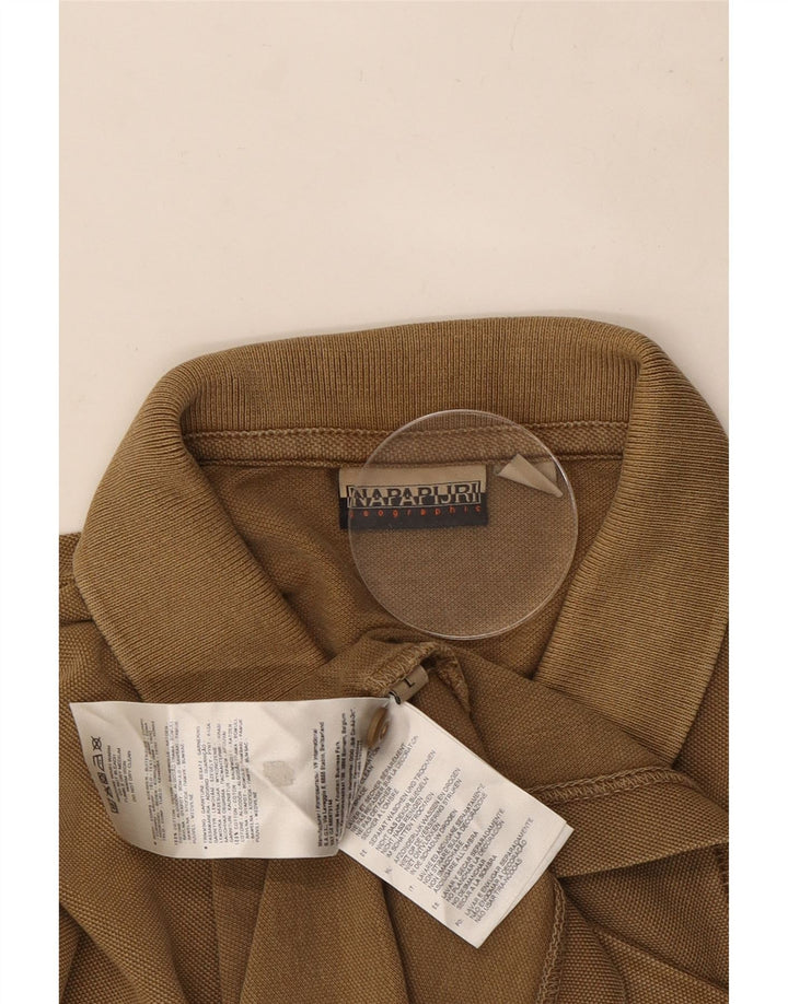 Polo da uomo Napapijri grande marrone