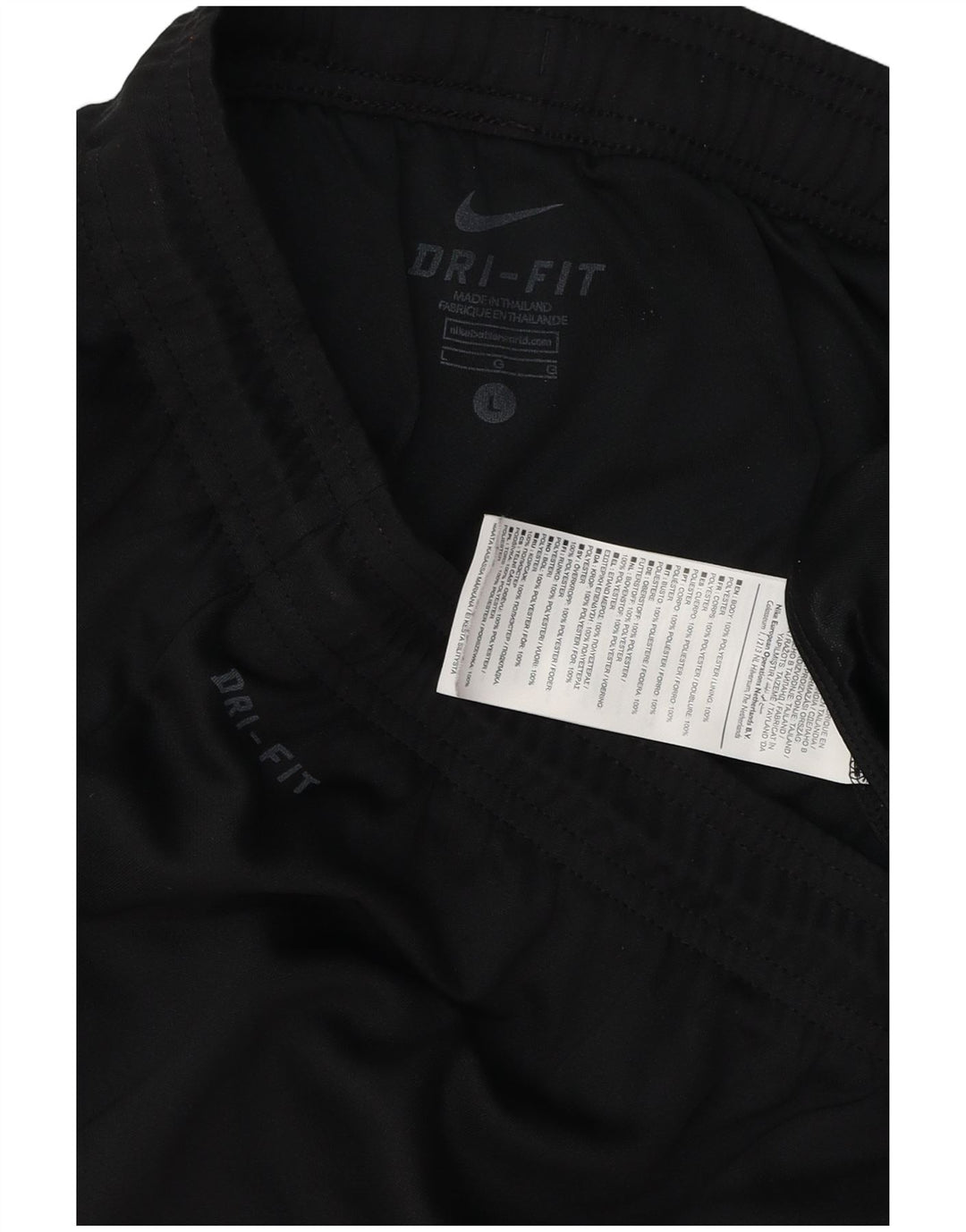 Pantaloncini sportivi Nike Dri Fit da uomo, grandi, in poliestere nero