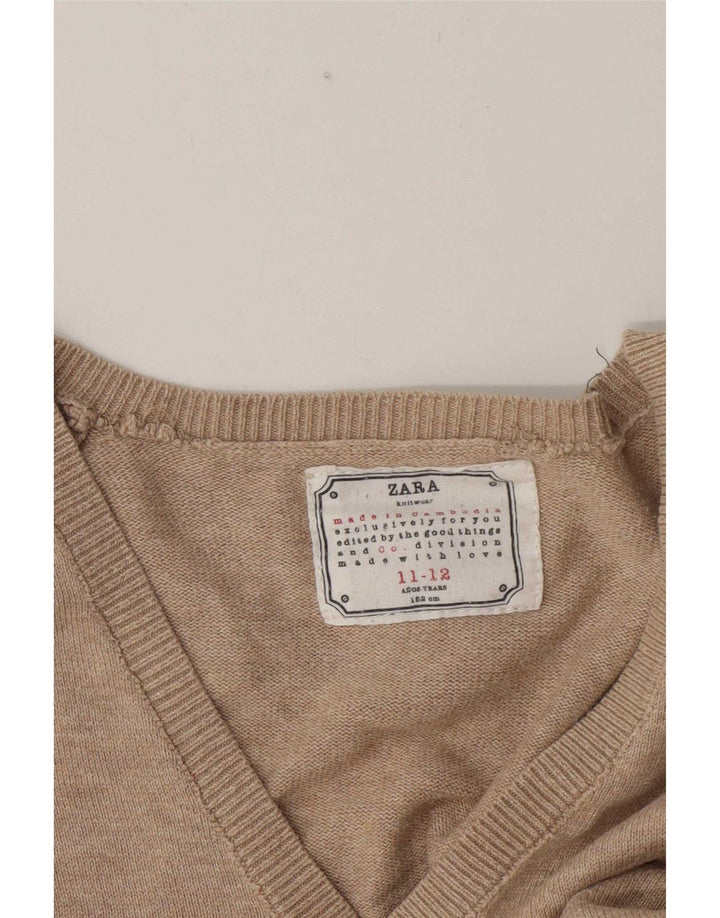 Maglione cardigan per ragazzi Zara 11-12 anni Beige