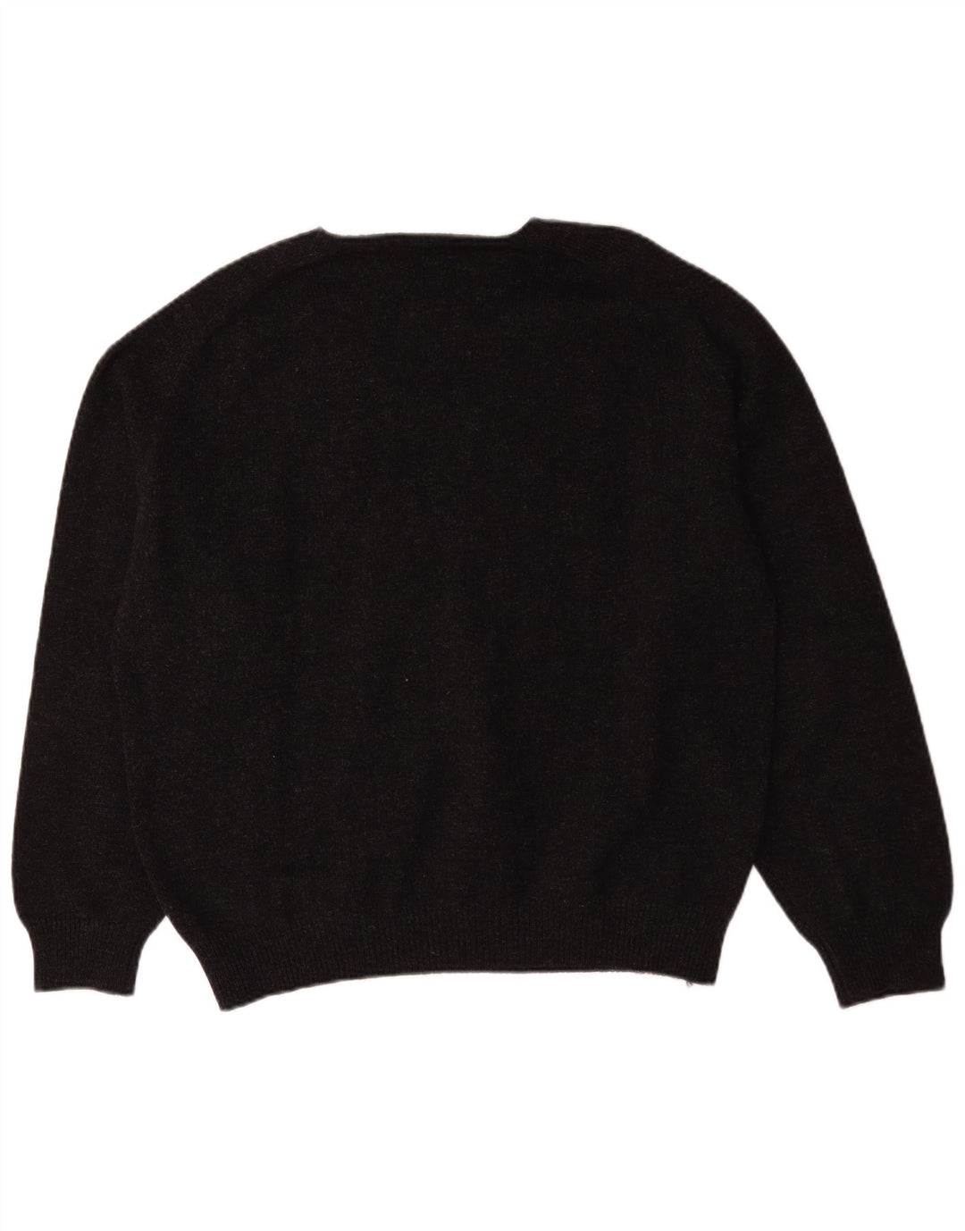Maglione da uomo con scollo a V Henry Cottons, grande lana screziata nera