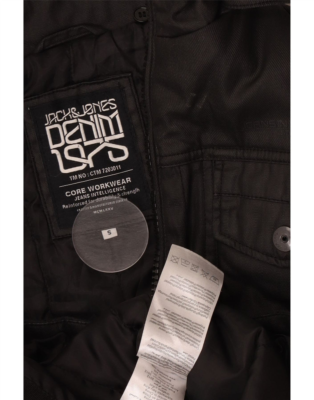 Giacca multiuso da uomo Jack & Jones UK 36 piccola in cotone nero
