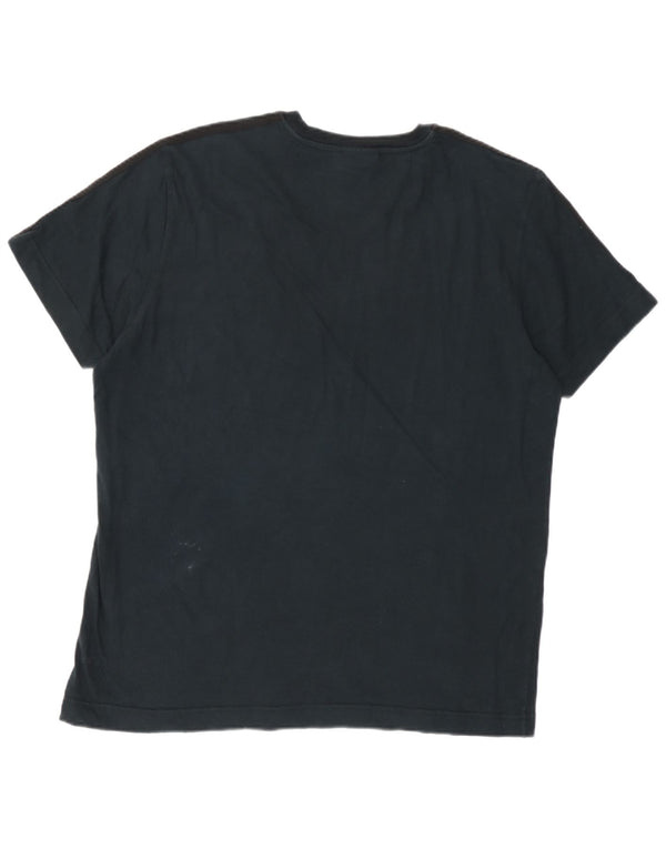 T-shirt da uomo Adidas Top UK 40/42 medio cotone blu navy