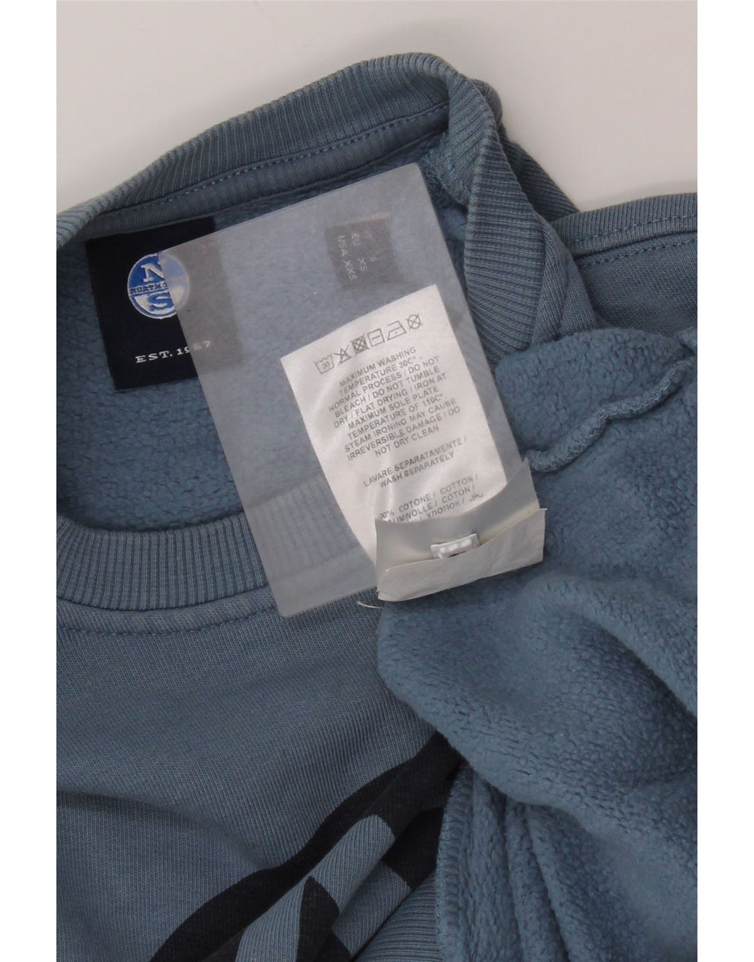 Felpa grafica da uomo North Sails maglione XS in cotone blu