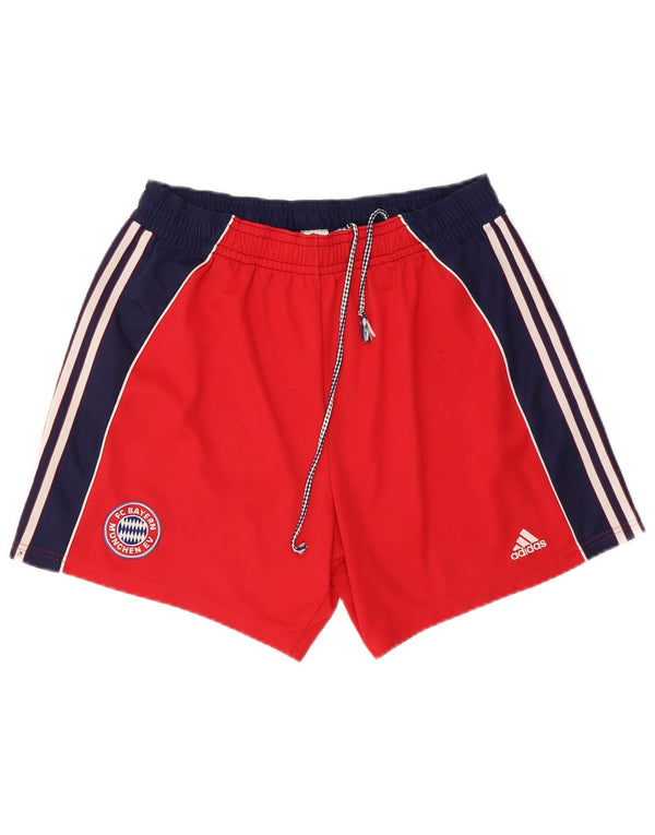 Pantaloncini sportivi Adidas FC Bayern Munchen da uomo con grafica grande color block rosso