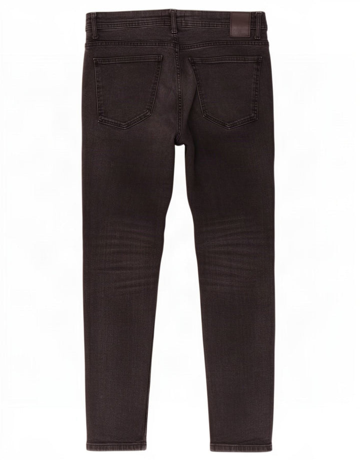 Jeans slim da uomo Zara EU 44 Large W34 L29 Neri