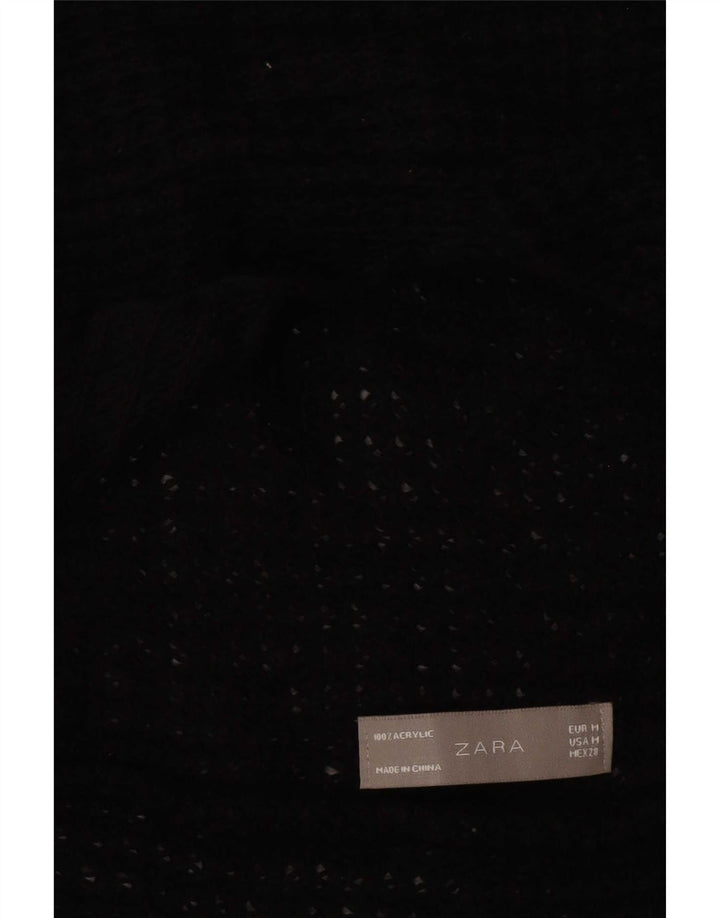Maglione cardigan aperto da donna Zara UK 12 medio nero
