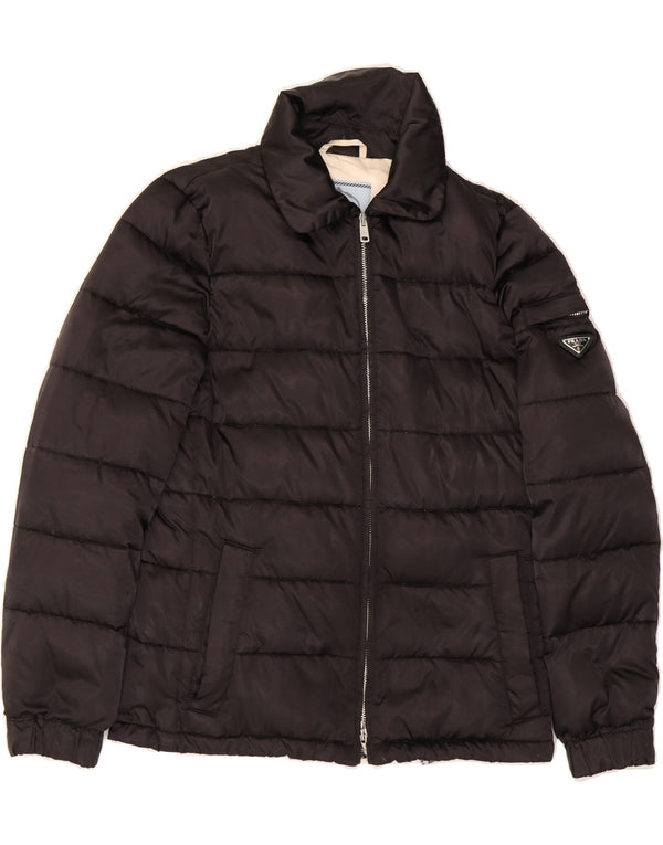 PRADA Womens Padded Jacket IT 42 Medium Black Polyamide