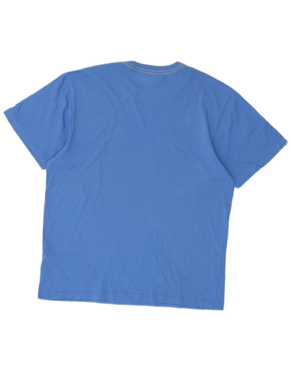 Adidas Mens Graphic T-Shirt Top Large Blue Cotton