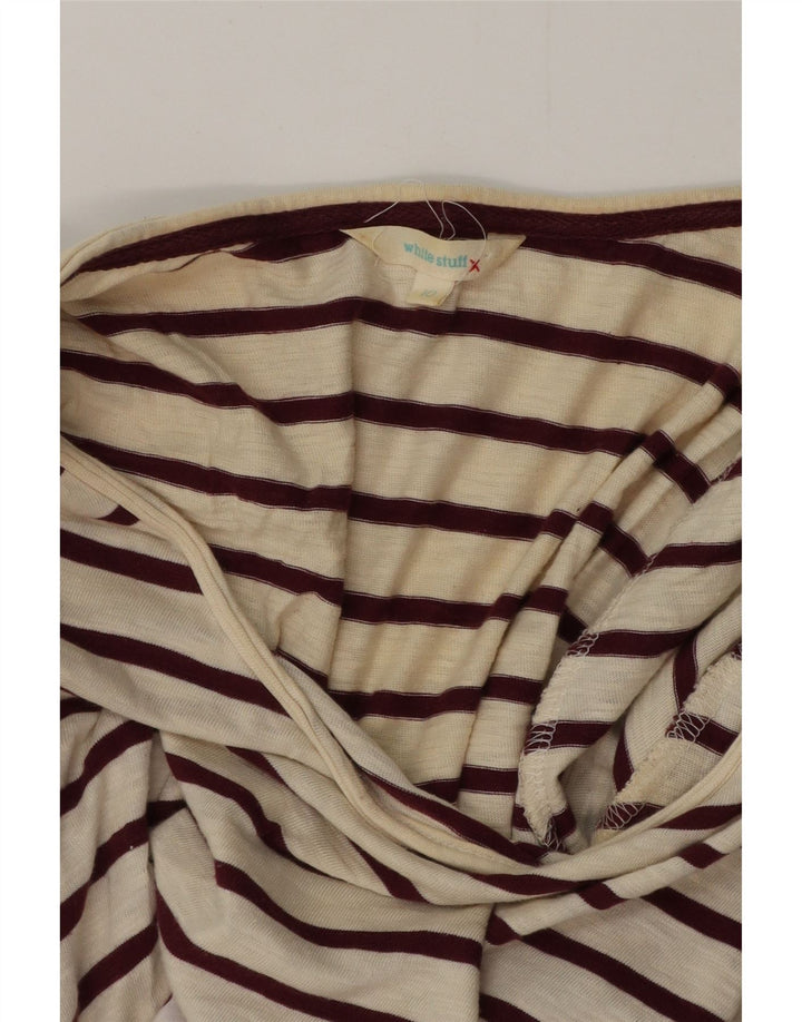 Top da donna a maniche lunghe White Stuff UK 10 Small Off White Striped