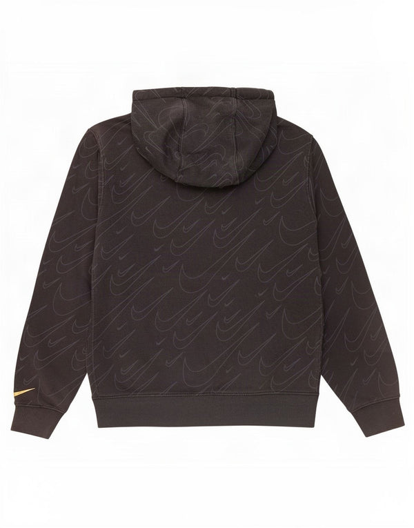 Felpa con cappuccio grafica Nike da uomo piccola in cotone nero