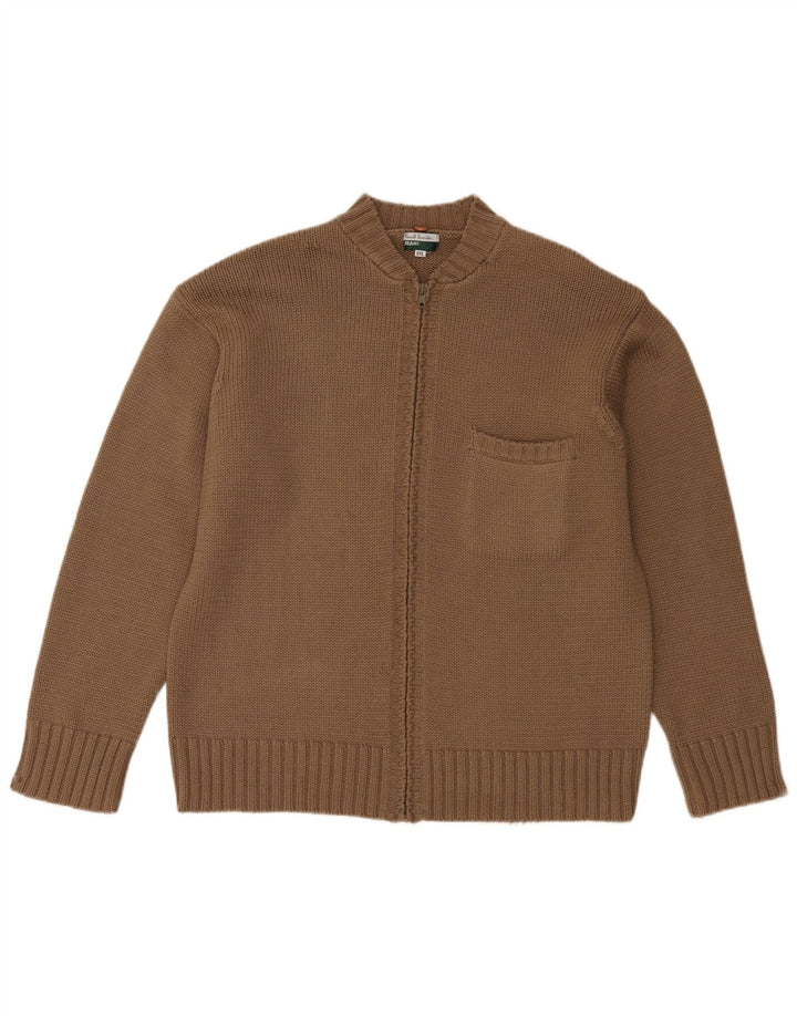 Maglione cardigan da donna Paul Smith UK 20 2XL Lana beige