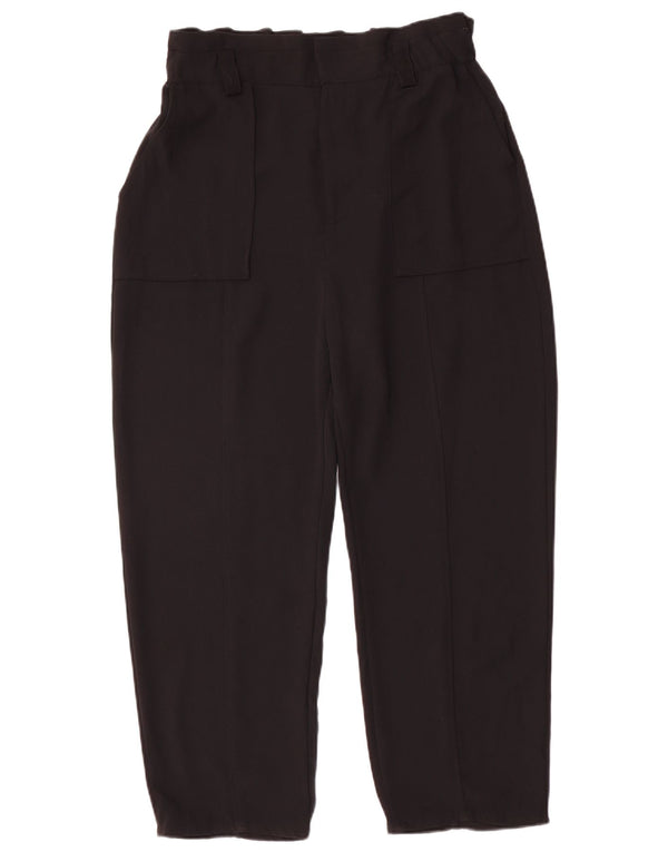 Pantaloni casual affusolati a vita alta da donna Zara EU 38 piccoli W28 L25 neri