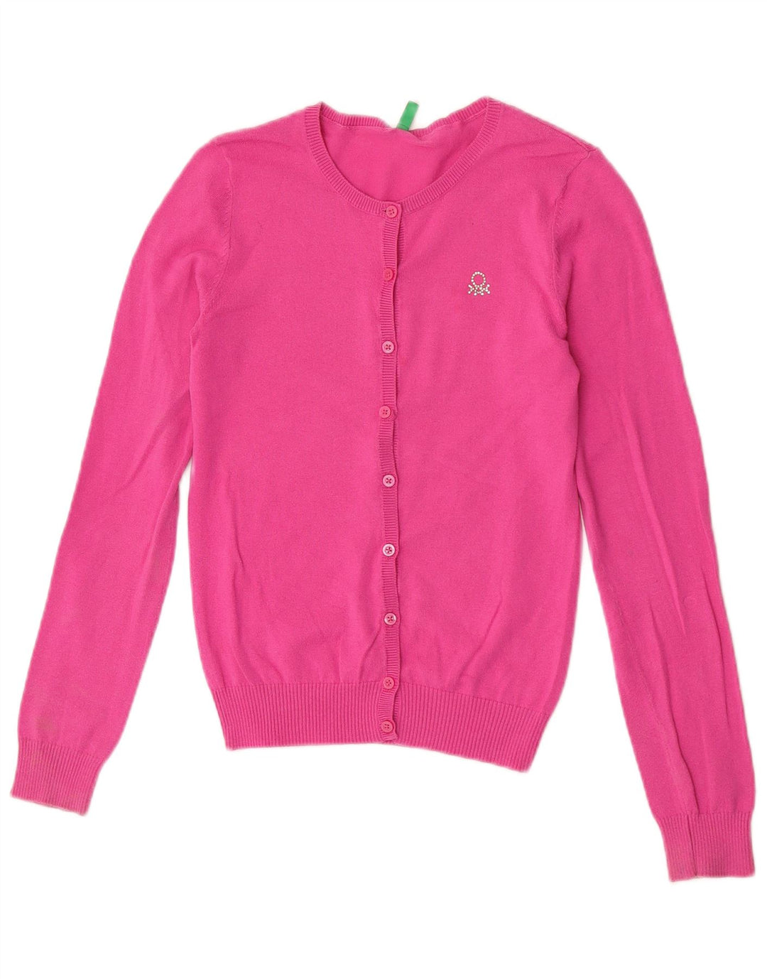 Maglione cardigan da donna Benetton UK 8 piccolo rosa
