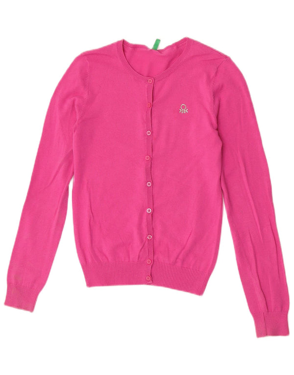 Maglione cardigan da donna Benetton UK 8 piccolo rosa