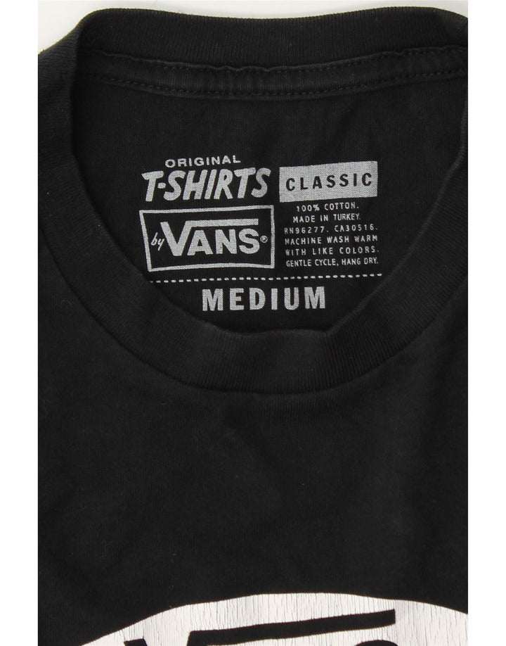 VANS Top grafico da uomo con vestibilità classica, manica lunga, cotone nero medio