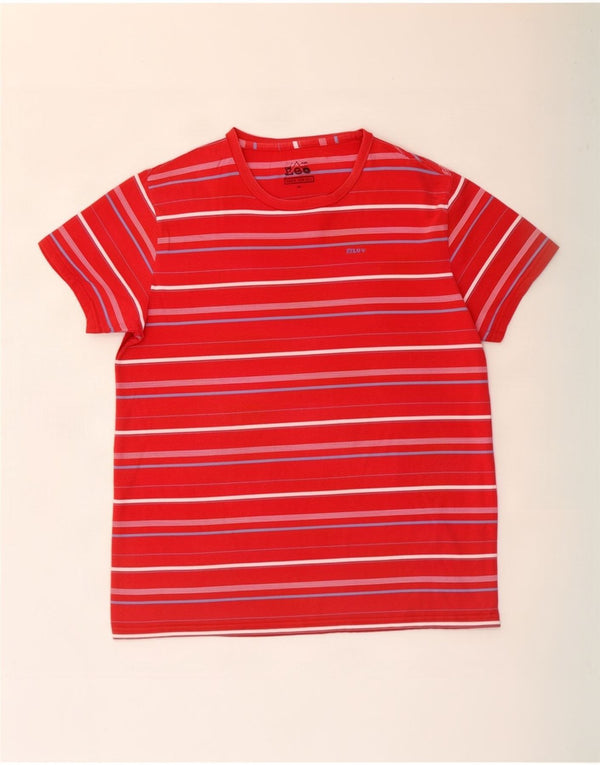 Maglietta da donna Lee Top UK 18 XL cotone a righe rosse