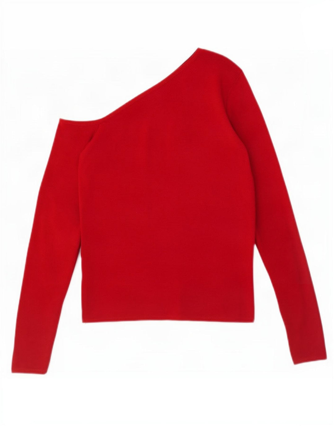 Top corto monospalla da donna Zara UK 12 Viscosa rossa media