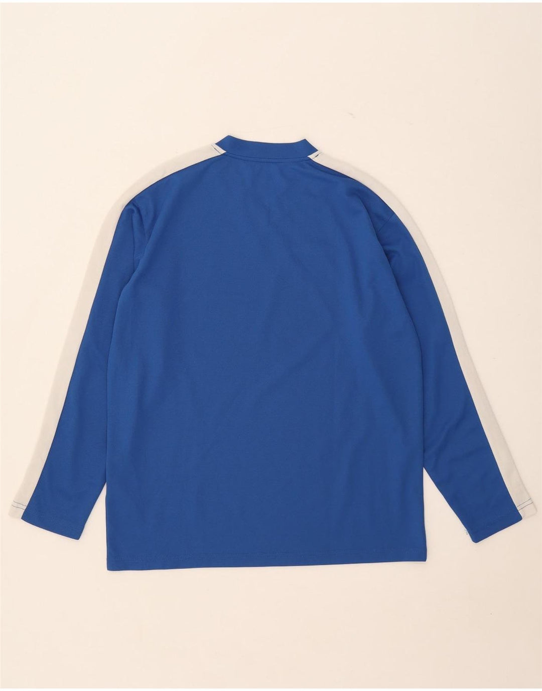 Top Umbro da uomo a maniche lunghe in poliestere color block blu medio