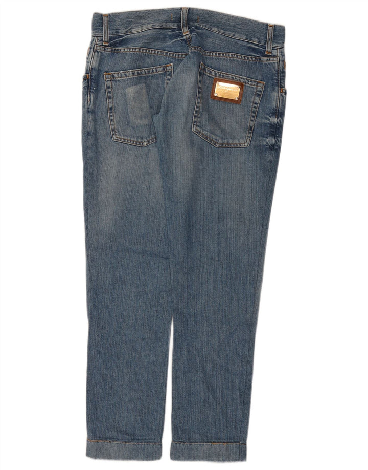DOLCE & GABBANA Jeans dritti da donna UK 12 Medio W30 L28 Blu