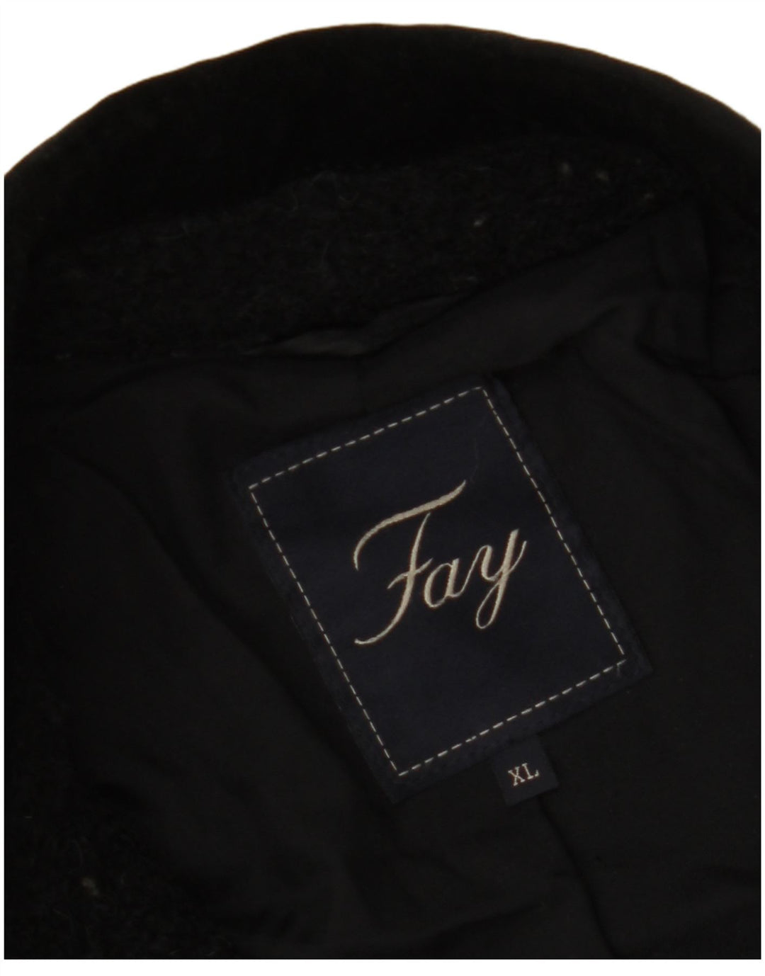 FAY Womens Overcoat UK 18 XL Black